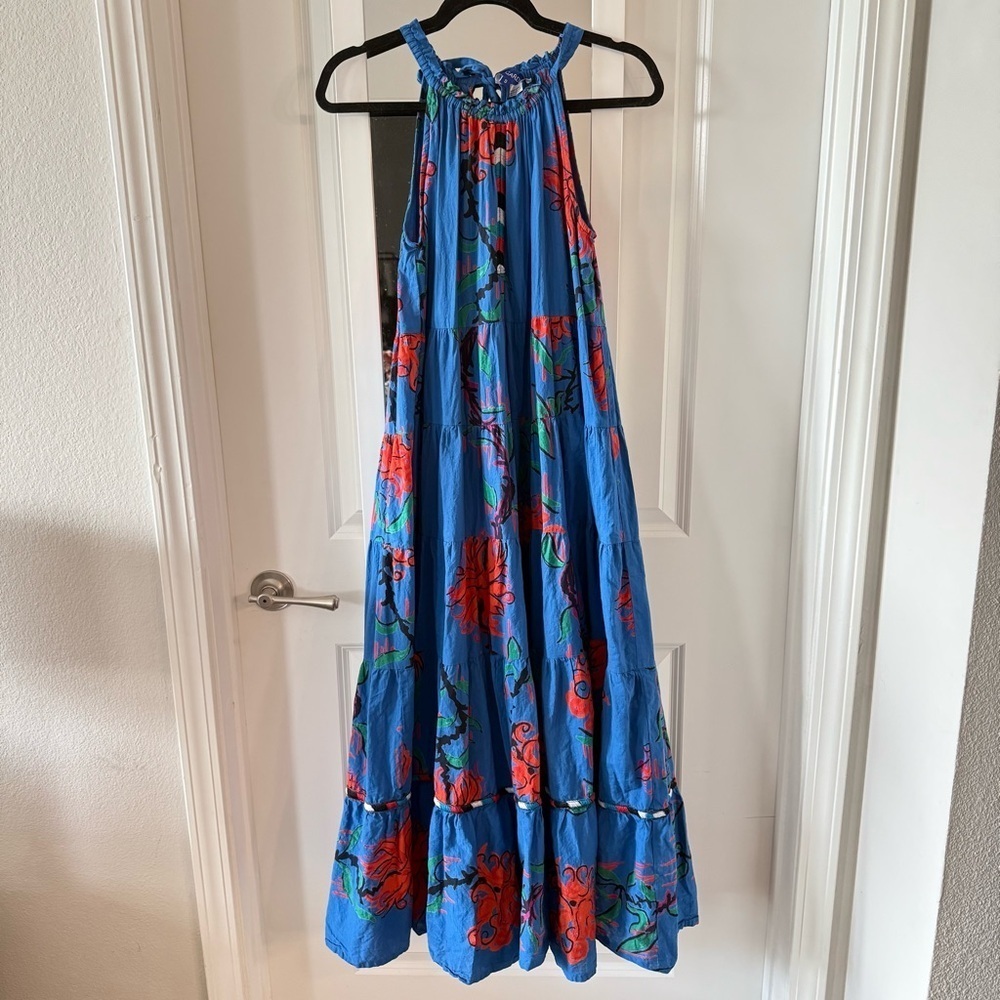 Anthropologie Ro's Garden Valley Halter Cover-Up Maxi Dress Size S - Picture 4 of 7